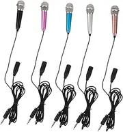 UPKOCH 5Pcs Portable Mini Microphones for Phone Compact Vocal Microphone for Singing Compatible with Smartphones Tablets Lightweight and Easy to Use