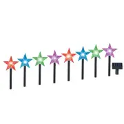 Solar Powered Color-Changing Star Path Lights - Set of 8
