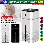 1L Ultrasonic Air Humidifier Mist Aroma Diffuser Oil Purifier LED Light USB