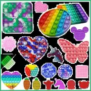 FOR KIDS Push Pop Bubble Special Needs Silent Sensory Fidget Autism Classroom