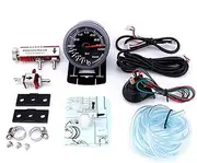 60MM Car Turbo Boost Gauge 3Bar + Adjustable Turbo Boost Controller Kit 1-30PSI in-Cabin Car Meter Boost Gauge(with Red Controller)