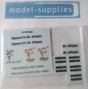 Mr Whippy reproduction waterslide decals (for use with Corgi 428 Ice Cream van)