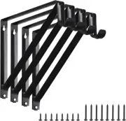 Heavy Duty Closet Shelf & Rod Brackets, Wall Mounted Closet Shelves Bracket with