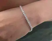 4 Carat Diamond Bracelet. 14K White Gold Diamond Tennis Bracelet, Women's