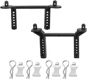 Front Rear Car Pillars Strong for 6 4 RC Car Enthusiasts Stainless Steel Black Silver Set