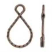 Bulk Antiqued Copper Fancy 37x18mm Key Chain Jewelry Split Ring Findings 10 pcs
