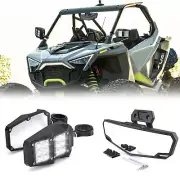 Side Mirrors w/Lights+Center Mirror For 2024-UP Polaris RZR XP 1000/XP 4 1000