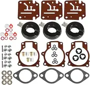 WFLNHB 3pcs Carburetor Repair Kit with Float Replacement for Johnson Evinrude 396701 18 20 25 28 30 35 40 45 48 50 55 60 65 70 75 HP