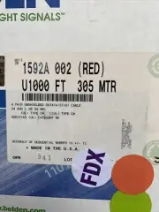 Belden 1592A U1000ft RED 4 pair unshielded datatwist cable cat 5e
