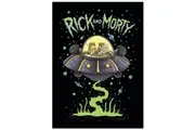 Rick And Morty Fleece Spaceship Blanket (Black/Green/Purple) (150cm x 100cm)