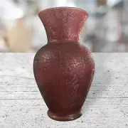 Dark Burgundy Wine Egg Shell Crackle Glass Vase - Made in the USA