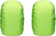 Backpack Rain Cover，2PCS，Waterproof Backpack Cover for Hiking Camping Traveling，70L XL (Compatible with 65-75L) Light Green