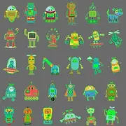 Ooopsiun Luminous Robot Temporary Tattoos for Boys- 90 Styles Glow in The Dark, Robot Birthday Party Decorations Supplies Favors for Kids Boys