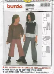 C206 BURDA 9865: GIRL'S MIX & MATCH SIZE 8-14JR SEWING PATTERN