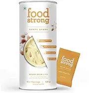 Foodstrong Shape Shake | Kesar Badam Lite, 528 Gm, Natural Low Fat Low Carb Protein with Turmeric & Green Coffee, Antibiotic Free, Hormone Free Grassfed Whey, No Nasties, 16 Servings