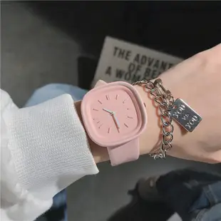 極簡馬卡龍色系方型手錶 韓國熱賣款 韓國 手錶 對錶 情侶錶 男錶 女錶