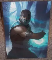 Mortal Kombat Sub Zero Glossy Art Print 11 x 17 In Hard Plastic Sleeve