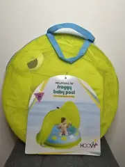 Hoovy Froggy Inflatable 36” Adorable Baby Pool W/Sun Protection Awning Brand New