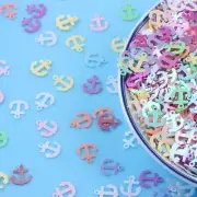 Anchor Shape Sequins 8mm Loose Sequin Sewing Paillettes Craft Nail Art Decor 10g