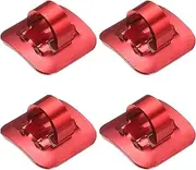 uxcell 4pcs Bicycle C-Clips Clamps Housing Hose Guide Brake Derailleur Shift Cables with Adhesive Seat for MTB, Red