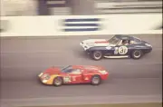 Mario Andretti Lucien Bianchi their Alfa Romeo T33 2 and Jerry- 1968 Old Photo