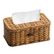 Rattan Rectangular Tissue Box Cover - Boho Decorative Woven Tissue Holder7976