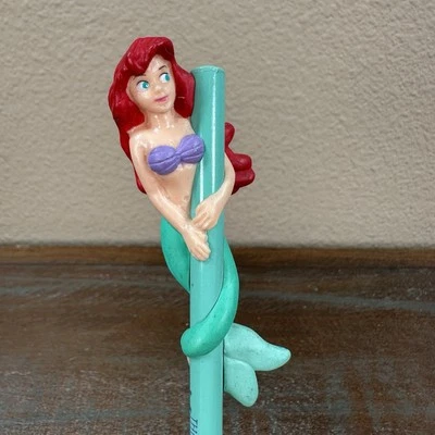 Vintage The Little Mermaid Disney Pencil & Pencil Topper Applause Taiwan