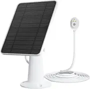 FOHOA 5V 4W Solar Panel Charger Compatible with Arlo Ultra/Ultra 2/Pro 3/Pro 4/Pro 3 Floodlight Security Camera