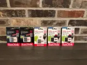 6 New SanDisk 32 GB microSD Cards (5 Packs)