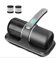 Wireless Mattress Vacuum Cleaner Cordless Handheld UV-C Bed Dust Remover Indepth Cleaning Sofa Specialist 12Kpa Powerful Suction (Black)