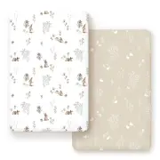 GRSSDER Stretch Ultra Soft Jersey Knit Fitted Pack n Play Sheets Set 2 Pack, ...