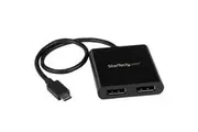 StarTech.com MSTCDP122DP 2-Port USB-C to DisplayPort MST Hub - 4K 30Hz - Dual