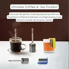 Portable Convenient COFFEE Press plunger & Tea Filter with a Hook Combo Pack