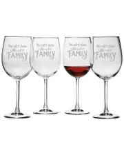 susquehanna Set of Four 19oz You Call It Chaos Wine Glasses