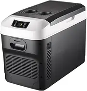 28L Mini Fridge Car Refrigerator Portable Electric Reefer Dual-Core Refrigeration With LED Display Temperature Control Cooling And Warming Function For Car Home Travel Camping AC+DC Compatibility(Blac
