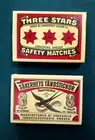 2 EMPTY BOXES OF MATCHES - MADE IN SWEDEN