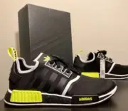 Adidas NMD Black Solar Yellow Boost Ultra Y3 Running Shoes Mens 11.5 NEW IN BOX