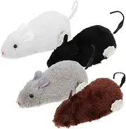 INOOMP Halloween Wind Up Mouse Cat Toy 4 Pack Kitten Toys for Indoor Cats Moving Cat Mice Toys No Battery Required