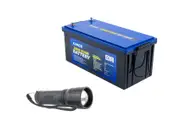 Adventure Kings 200Ah Lithium LiFePO4 Battery Prismatic Cell + Compact LED Pocket torch