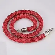 Rope Barriers, Rope Barrier Belt Silver with Silver Hook, Stanchion Rope 3/4/5/6Ft,Braided Hemp Rope for Queue Divider, Rope Barrier 1/2/3M, Twisted Hemp Rope Queue Line Barrier(8ft/245cm)