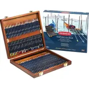 Derwent Watercolour Coloured Pencils Wooden Box [48 Set]