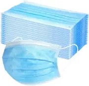 100x Face Mask 3 Ply Disposable Non Medical Surgical Earloop Mouth Cover Safety