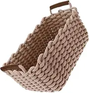 WATIIFUFU Cotton Rope Woven Storage Basket Makeup Organizer for Home Nursery and Office Stylish Cotton Rope Container with Gentle Texture Capacity Storage