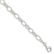 Sterling Silver Polished Fancy Link Bracelet 7.5" 5.38gm Gift for Mother