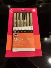 Sakura Pigma Micron Black Pens 6-Count Set 30062