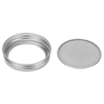 (70mm / 2.8in)2Pcs Sprouting Jar Filter Lids Stainless Steel