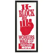 H-Block 101 - Workers Wage EP Promotional Vintage Daybill Poster Framed