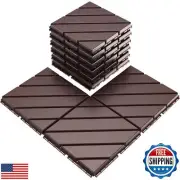 VANCASTLE Interlocking Floor Tiles, 12" x 12" Outdoor Flooring，All-Weather Wa