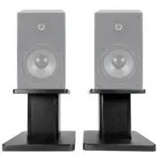8” Black Bookshelf Speaker Stands For Dayton Audio B652 6.5" Bookshelf Speakers