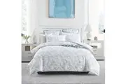 Renee Taylor Westley Jacquard Quilt Cover Home Bedding Sleep Set - Aqua